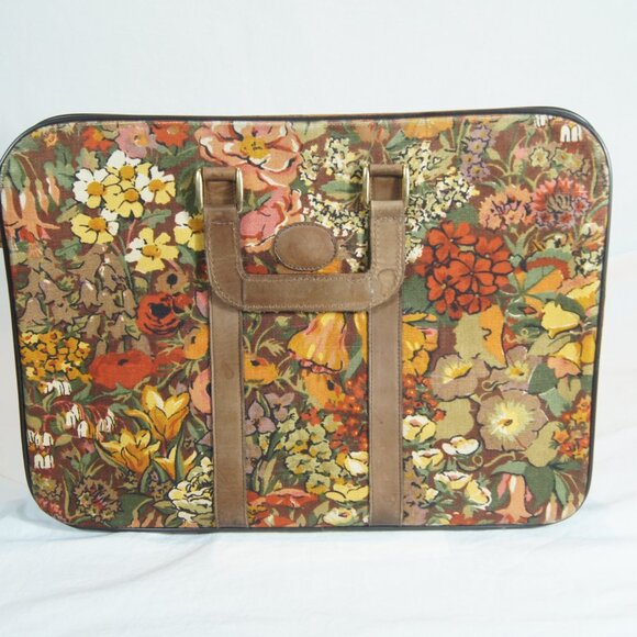 Vintage Ogilvy’s Montreal Floral Tapestry Laptop Bag / Briefcase – Made in U.K. - Picture 5 of 12